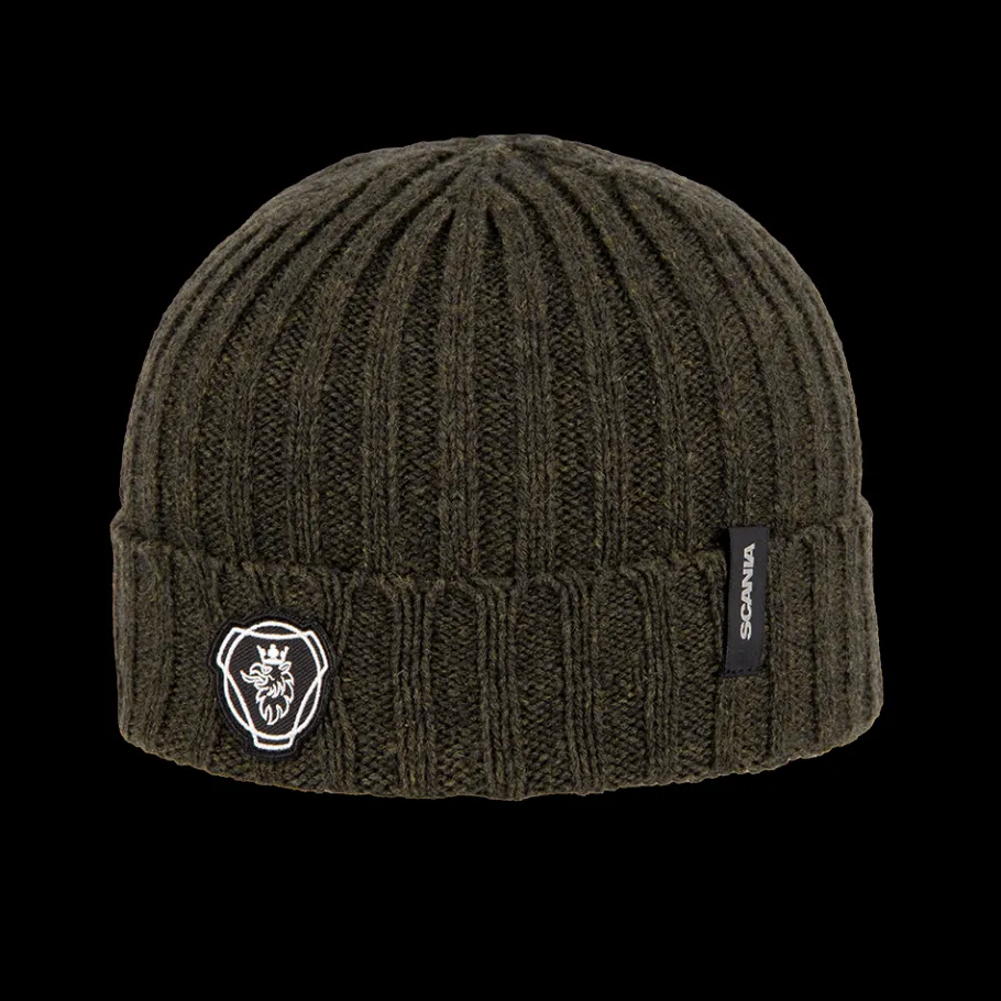 Voir Tout*Scania Bonnet côtelé pour enfant - Vert olive