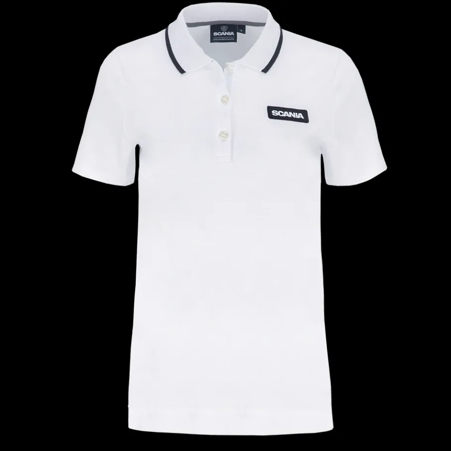 Polos*Scania Polo "Base" blanc optique pour femme