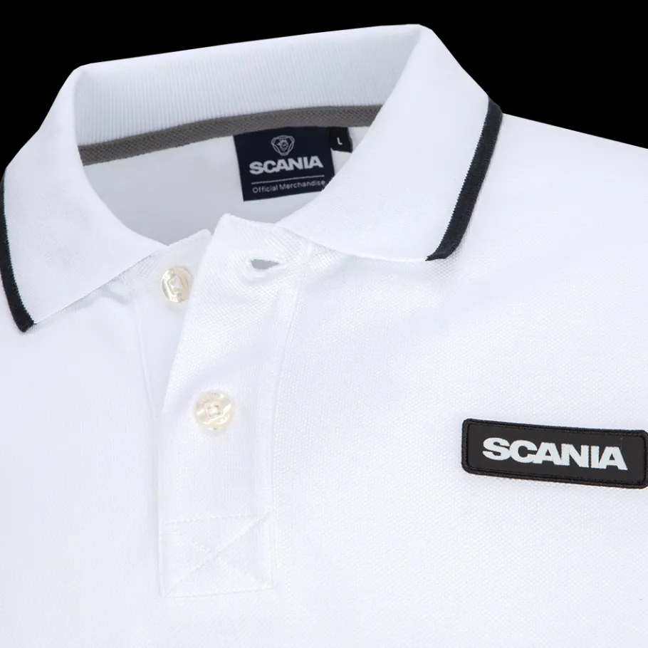 Polos*Scania Polo "Base" blanc optique pour homme