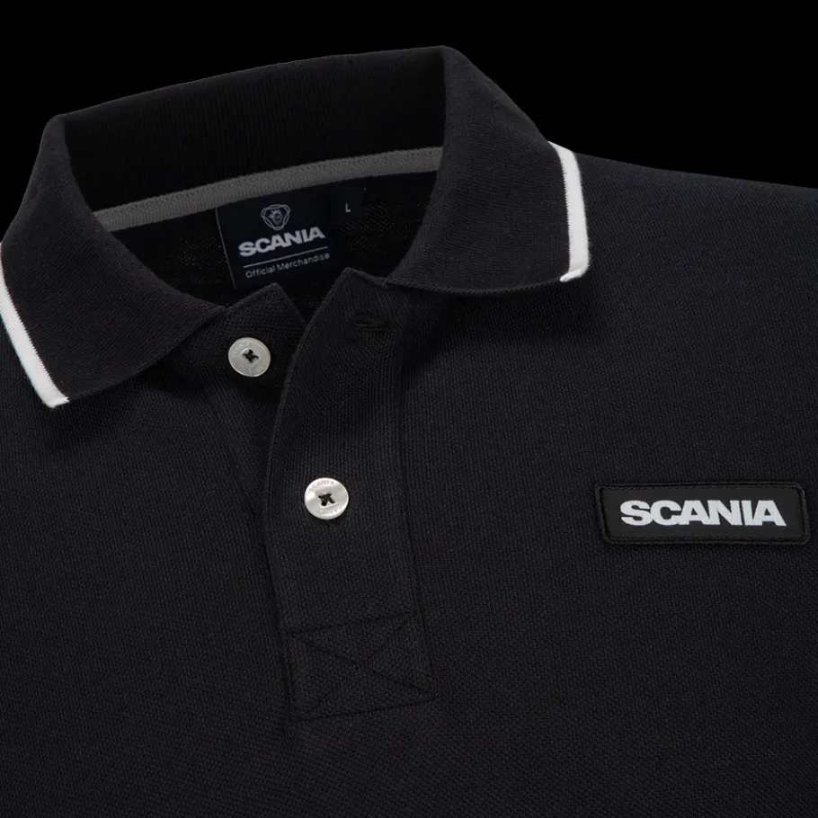 Polos*Scania Polo "Base" noir pour homme