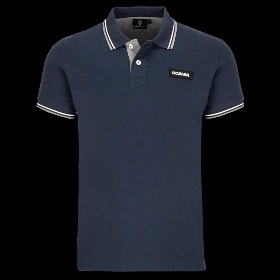 Polos*Scania Polo Piqué bleu marine pour homme