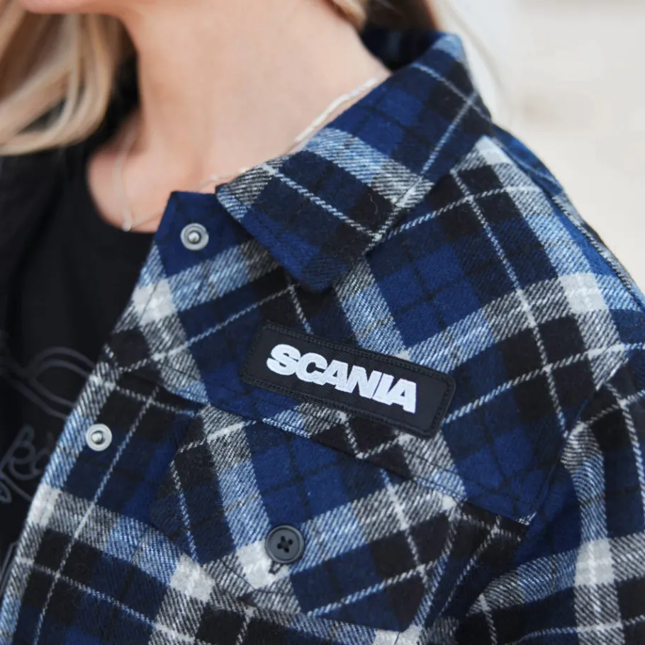 Vestes Et Gilets*Scania Surchemise à carreaux bleue pour femme