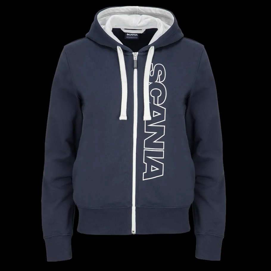 Pulls & Sweats*Scania Sweat à capuche "Base" à fermeture éclair bleu marine pour femme
