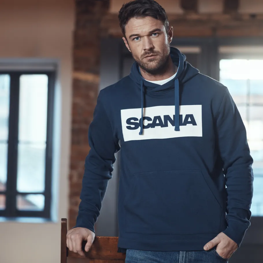 Pulls & Sweats*Scania Sweat à capuche bleu foncé pour homme