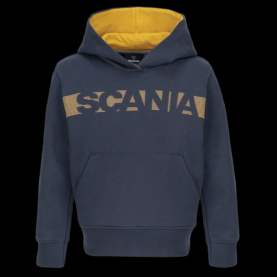 Vêtements*Scania Sweat à capuche bleu marine à rayures pour enfants