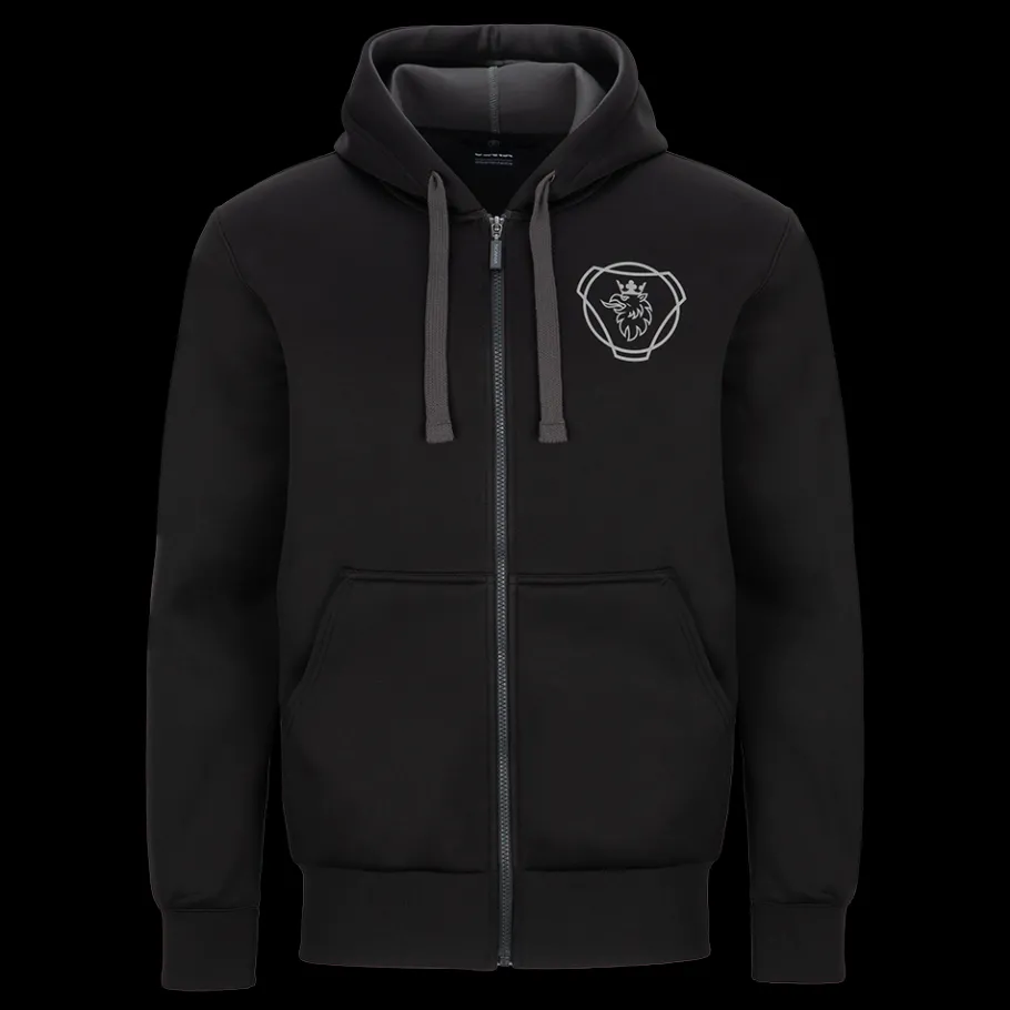 Pulls & Sweats*Scania Sweat à capuche zippé noir pour homme