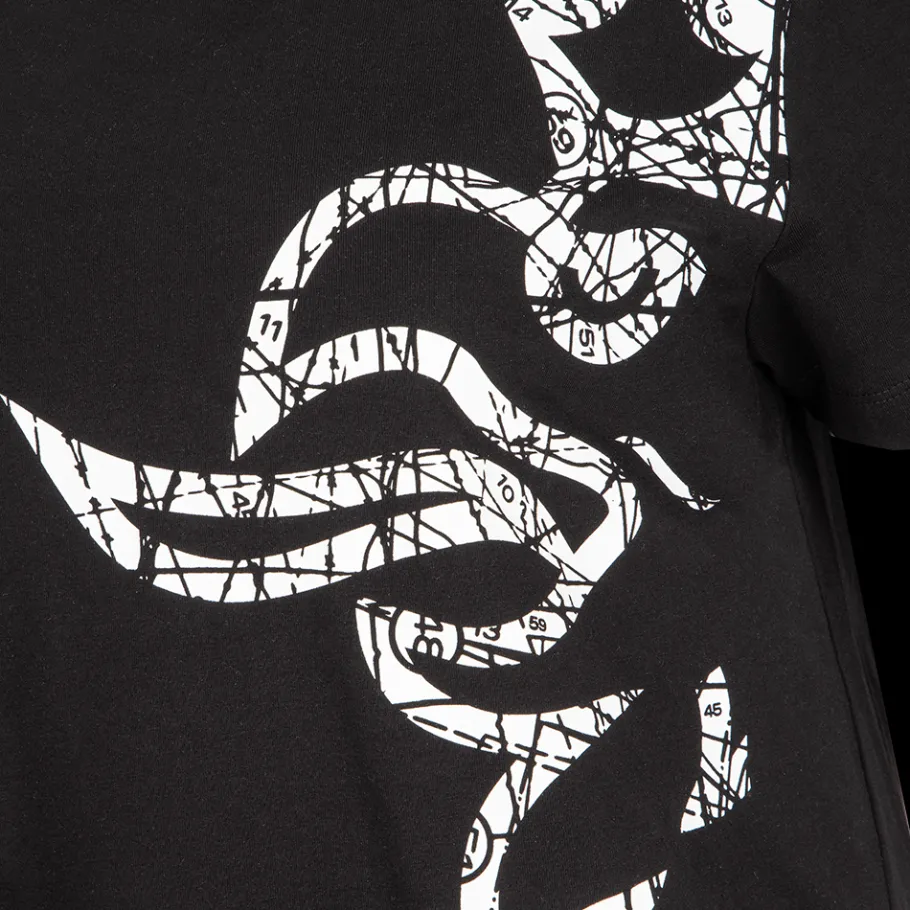 Tee-shirts*Scania T-shirt ample noir pour femme avec demi-griffon