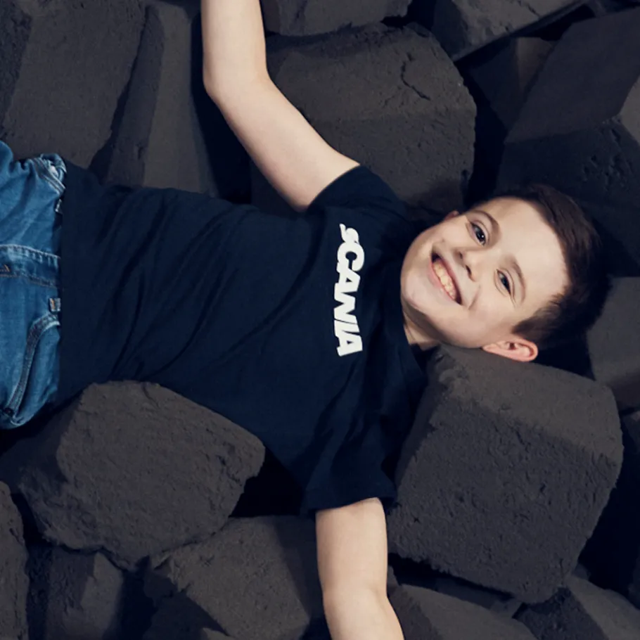 Vêtements*Scania T-Shirt enfant avec logo bleu marine