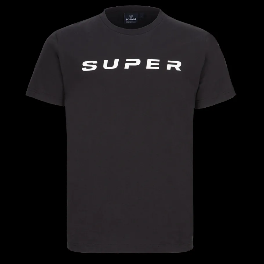 Tee-shirts*Scania T-shirt noir glacé "Basic Super" pour homme
